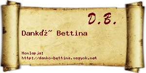 Dankó Bettina névjegykártya