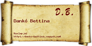 Dankó Bettina névjegykártya