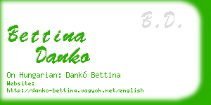 bettina danko business card