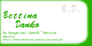 bettina danko business card